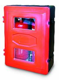 Red double fire equipment cabinet
