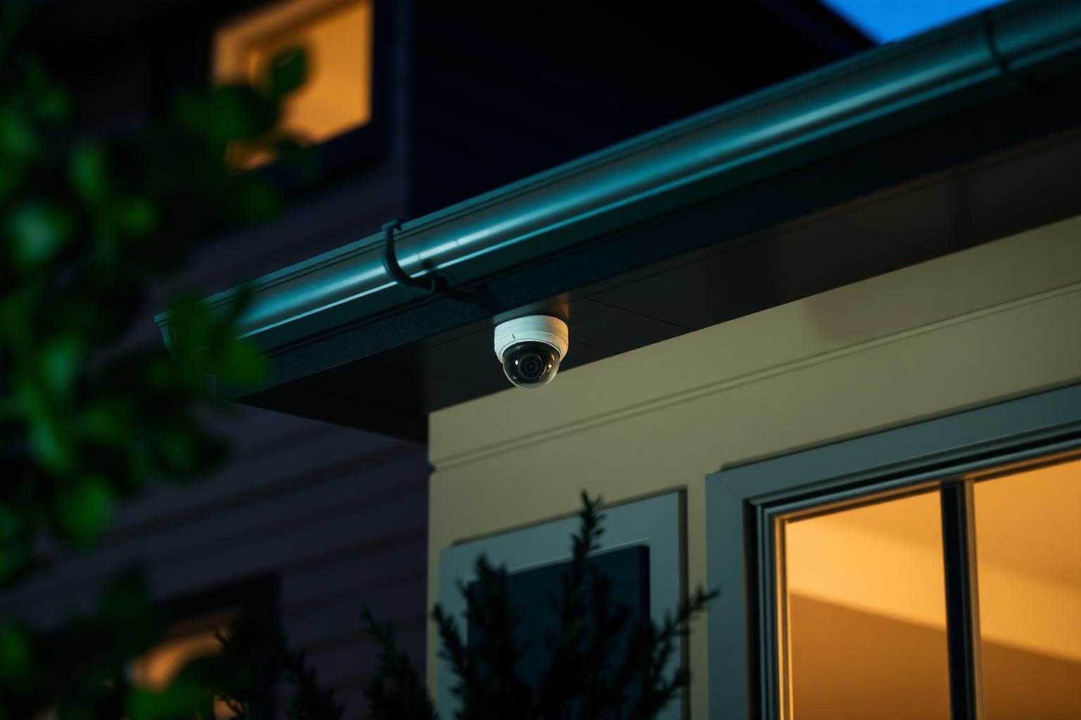 CCTV camera installed on a building